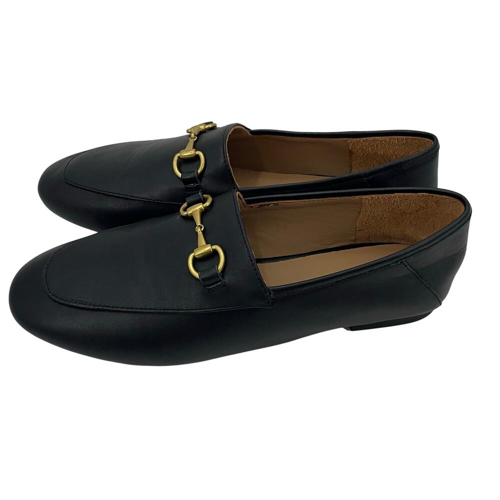 Quince Italian Leather Horsebit Loafers Black 10 - Picture 5 of 10